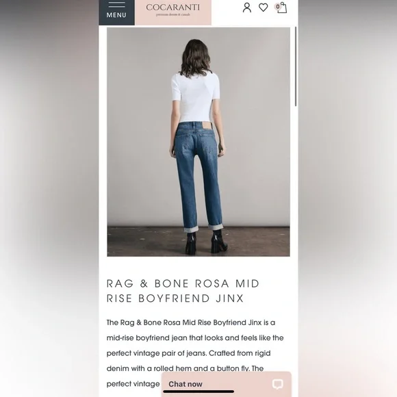 rag & bone Blue Boyfriend Jeans - Picture 4 of 15